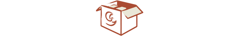 An open cardboard box with a circular arrow logo.