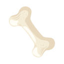 A simple illustration of a dog bone.