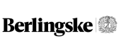Berlingske newspaper logo with text and emblem.