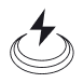 A lightning bolt symbol over a circular base, representing power or energy.