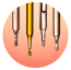 Four precision drill bits on a gradient background.