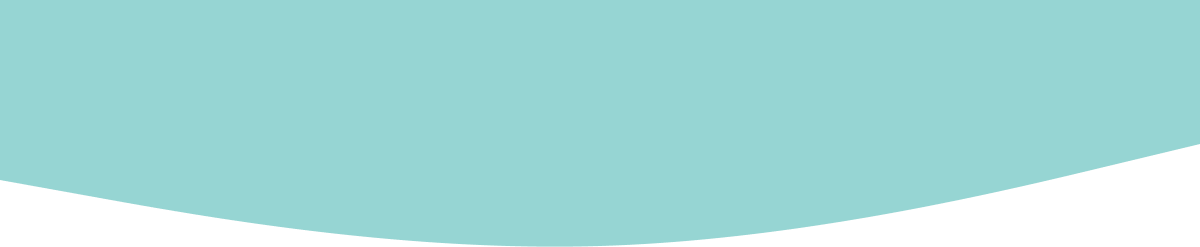 A teal abstract wave design with a smooth curve.