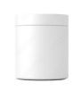 A plain, white cylindrical container with a lid.