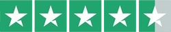 Four and a half star rating with green background.