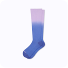 Blue and lavender ombre knee-high compression sock
