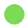 Green circle on a white background.