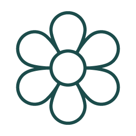 A dark green square with a white downward arrow in the center.