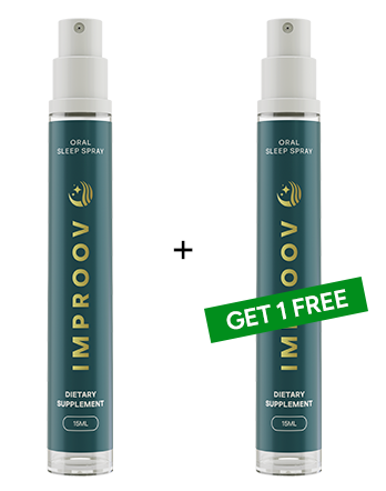 Two bottles of spray with 'IMPROOV' label and a 'Get 1 Free' offer.