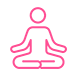 Pink square with a white arrow pointing right.