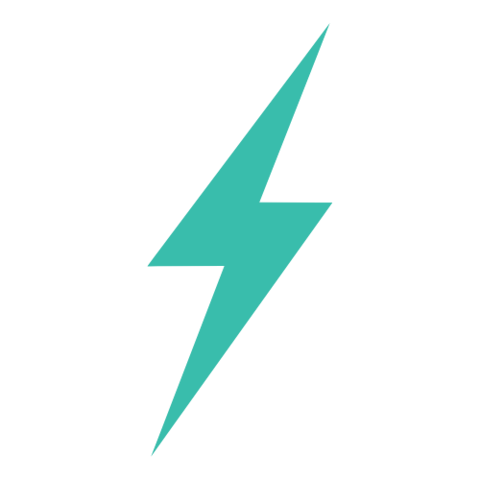 teal lightning bolt
