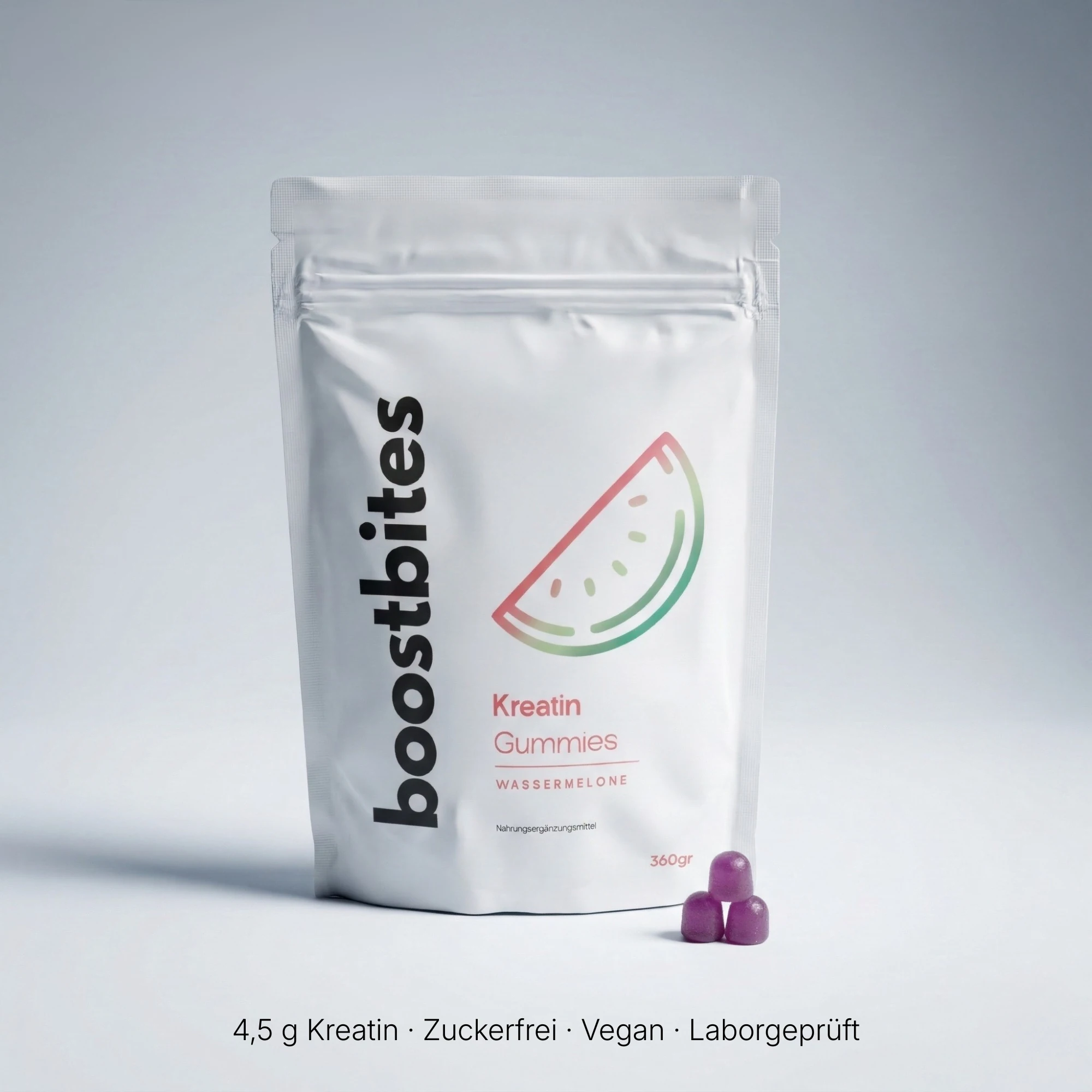 Kreatin Gummies Produktverpackung Vorderansicht