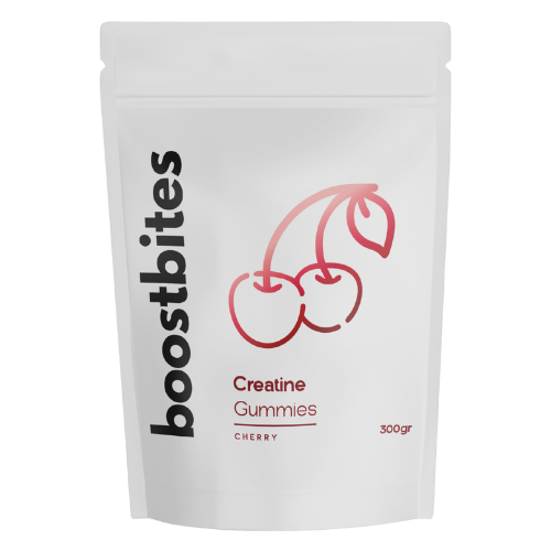 Kreatin Gummies Verpackung Geschmacksrichtung Kirsche Vorderansicht