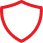 A red shield icon with a white checkmark inside it.