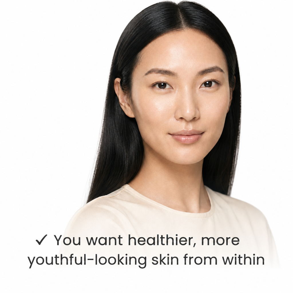 A portrait of an East Asian woman with long, dark hair, wearing a cream-colored shirt against a white background.