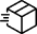 A black outline icon of an open box with three horizontal lines to the left, indicating motion.
