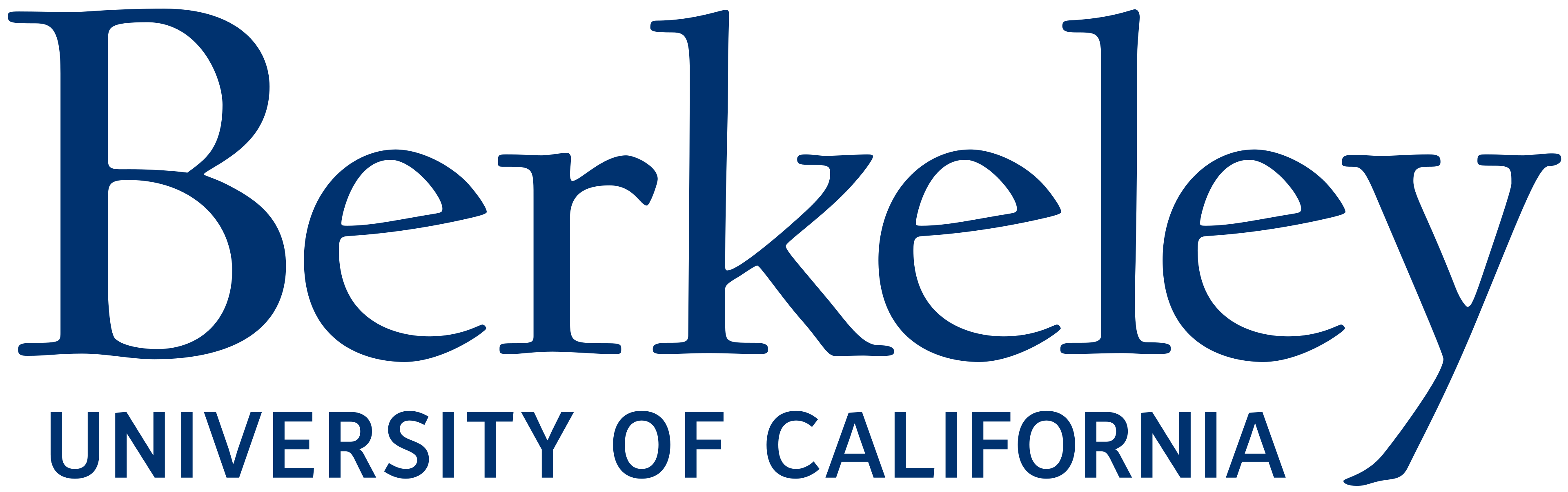 The official logo for the University of California, Berkeley, in blue text on a white background.