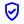A low-resolution, pixelated blue shield with a checkmark inside on a black background.