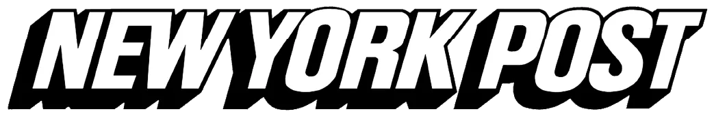 The New York Post logo, featuring white italicized text with a black drop shadow.