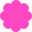 A blurry, pink, eight-lobed shape resembling a flower or starburst on a white background.