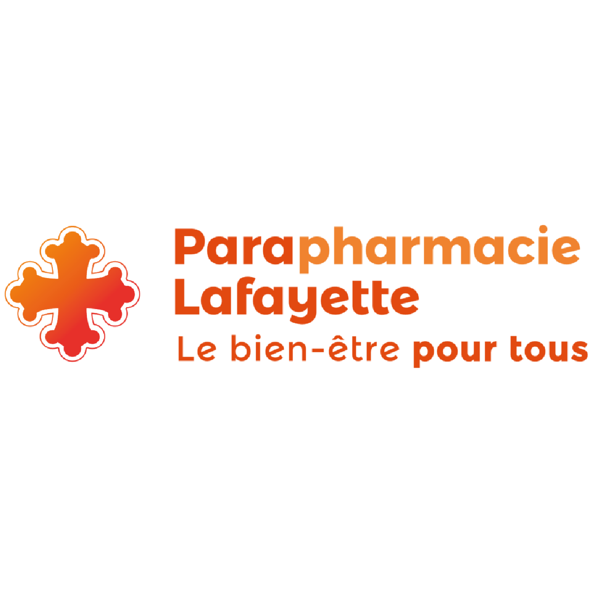 The logo for Parapharmacie Lafayette, a French parapharmacy, with the tagline 'Le bien-être pour tous'.