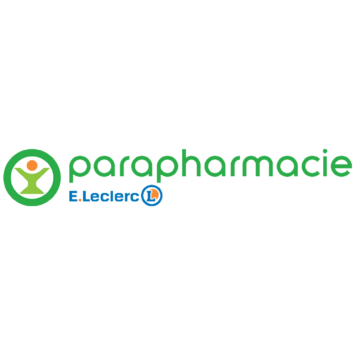 The logo for Parapharmacie E.Leclerc, featuring a green icon and text on a white background.