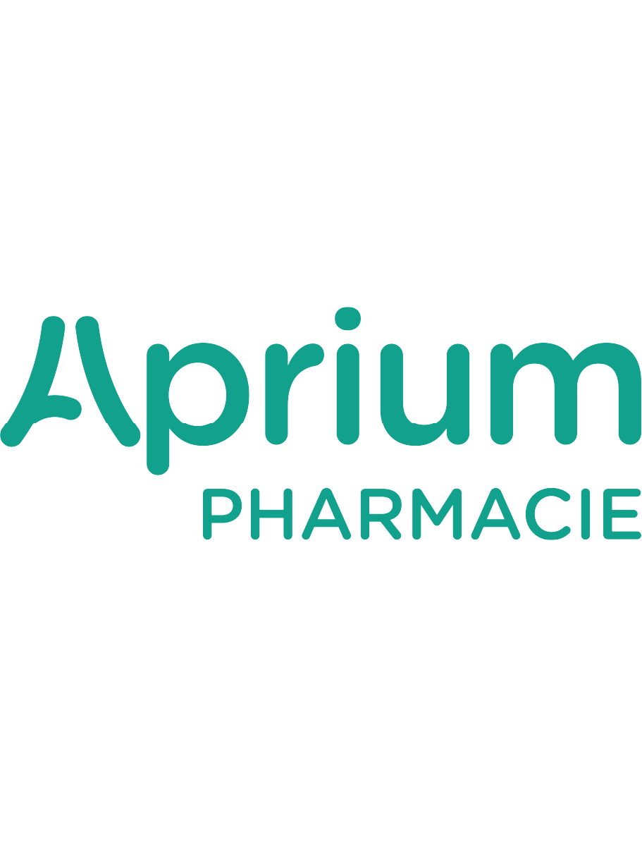 The logo for Aprium Pharmacie, featuring the name in a stylized teal font on a white background.