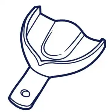 Illustration of a dental impression tray.