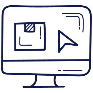 Illustration of a computer monitor with a floppy disk and cursor icon.