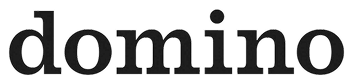Black text logo with the word 'domino' in lowercase.