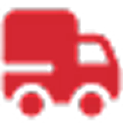 Simple illustration of a delivery truck icon in shades of blue.