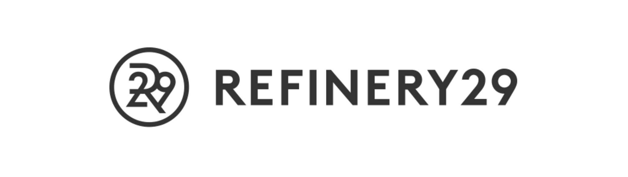 The black and white logo for Refinery29 on a plain white background.