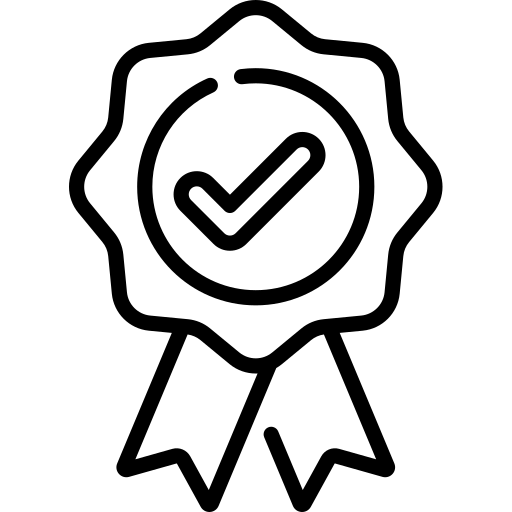 A simple black line icon of a microscope on a white background.