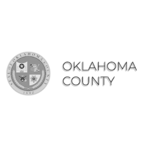 Seal of Oklahoma County with text 'Oklahoma County' beside it.