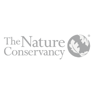 The Nature Conservancy logo with a globe icon on a black background.