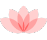 A pink lotus flower icon with six petals.