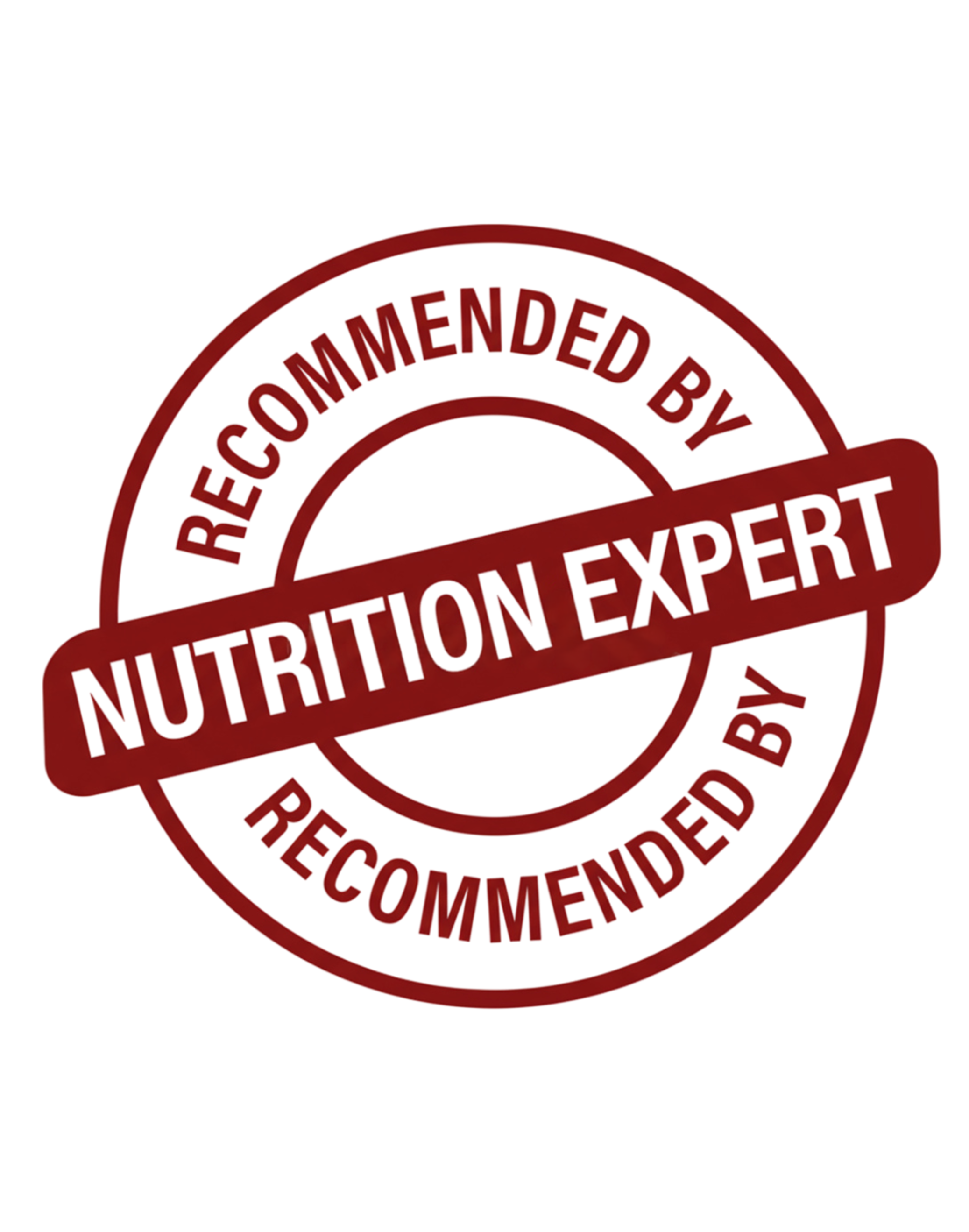 A red seal stamp with 'Recommended by Nutrition Expert' text.
