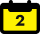 A yellow and black calendar icon displaying the number 2.