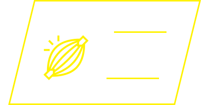 A placeholder graphic with a yellow outline of a flexing muscle and two lines for text.