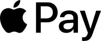 Apple logo with the word 'Pay' beside it in black text.