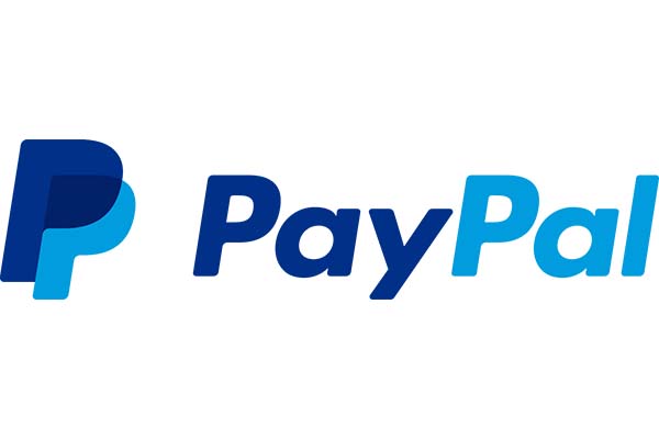 PayPal logo featuring stylized 'P' and text.