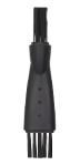 Black cable connector with multiple wires extending from both ends.