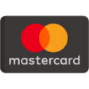 The Mastercard logo, featuring two overlapping red and orange circles above the word 'mastercard'.