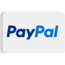 The PayPal logo on a white, card-shaped background with rounded corners.