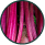 A circular icon showing a close-up of straight, bright pink hair.