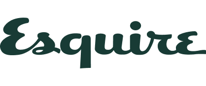 'Esquire magazine logo in stylized green text.'