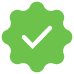 A green checkmark icon on a white background.