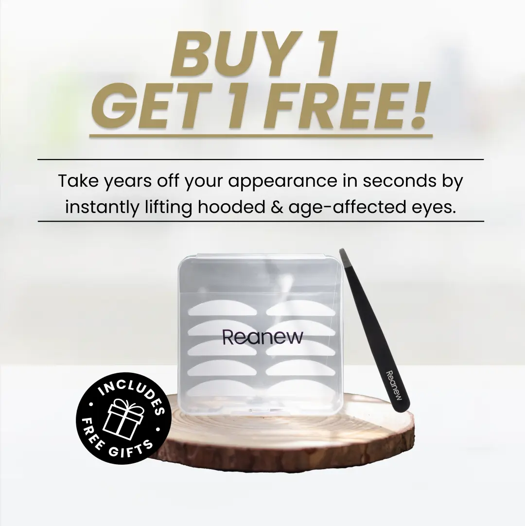 Promotional image for eye-lifting product with 'Buy 1 Get 1 Free' offer.