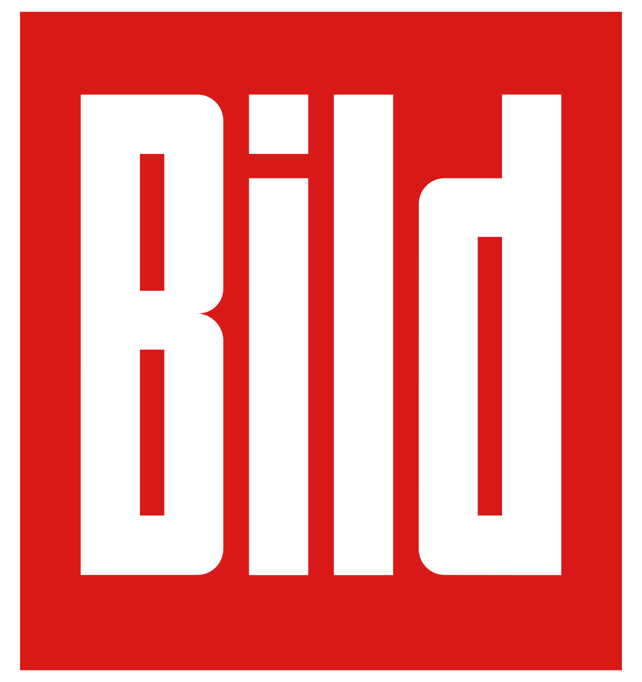 The word 'Bild' in white, bold, lowercase letters on a red square background.