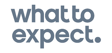 The words 'what to expect.' in a grey sans-serif font on a white background.