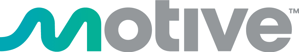 The logo for Motive, with 'mo' in wavy teal and 'tive' in grey on a green background.